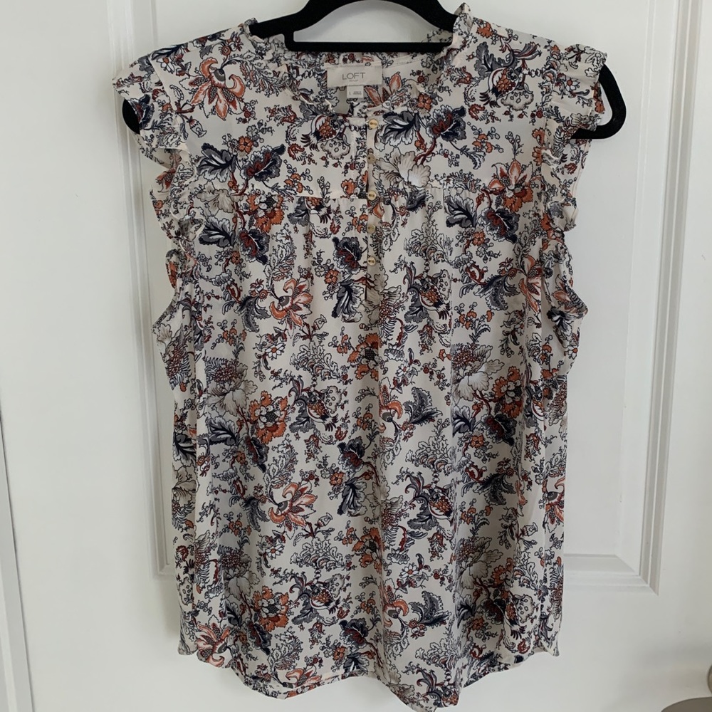 Ruffle trim blouse
